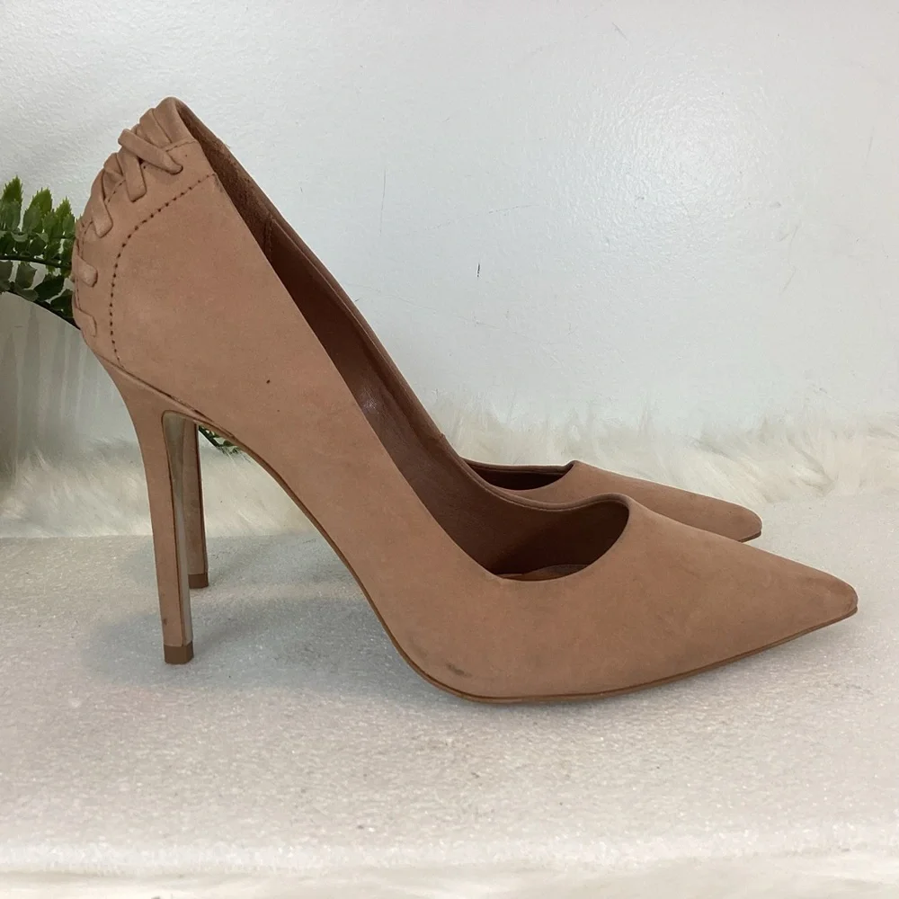 Steve Madden Nude Suede Pointed-Toe Stiletto Pumps